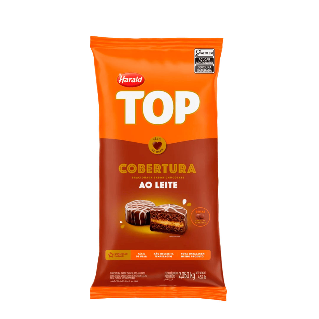 Imagem do produto Cobertura Gotas Harald Top 2,05Kg - Ao Leite