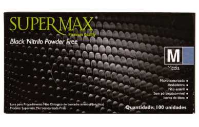 Imagem do produto Luva Nitrilica M Supermax 10X100 - Preto