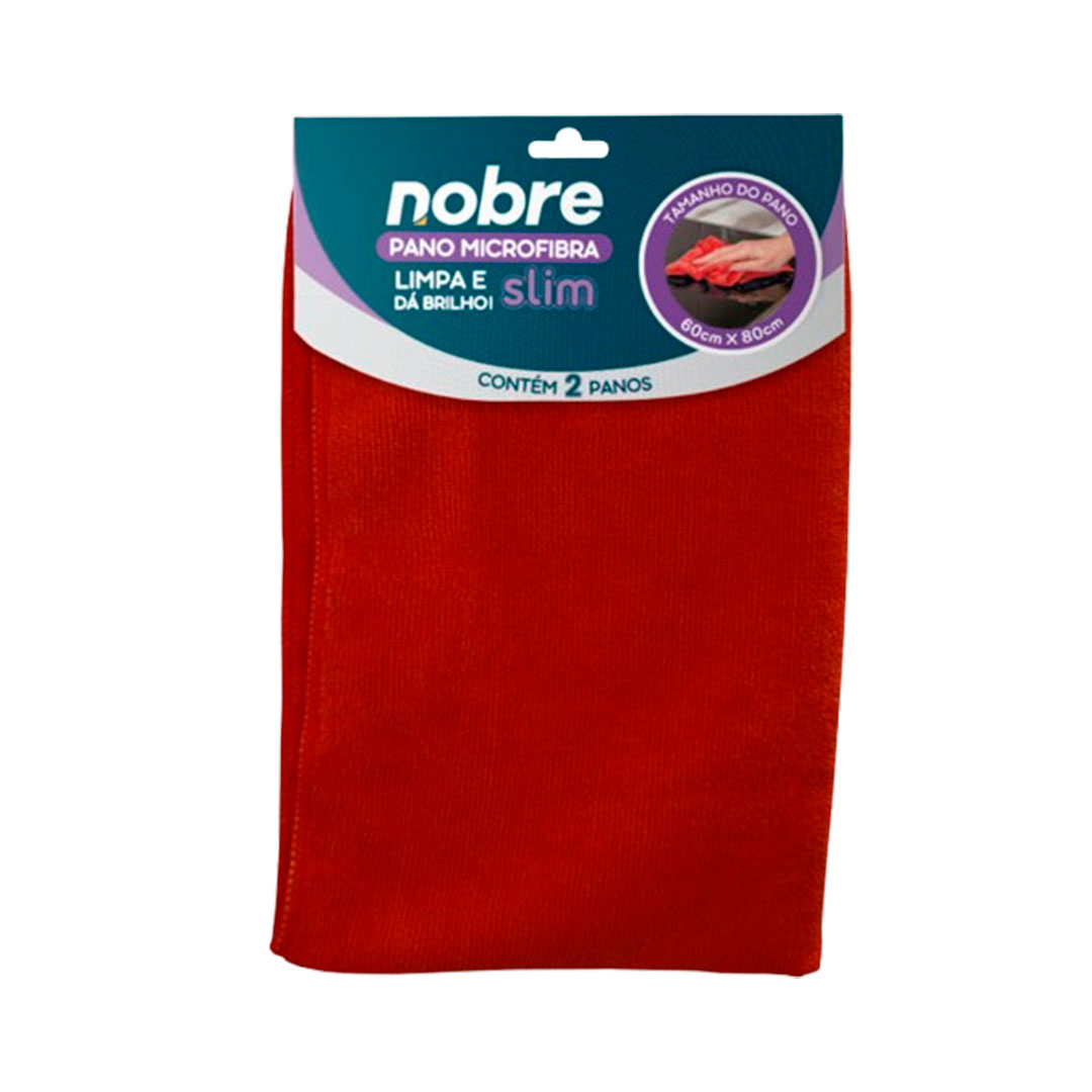 Imagem do produto Pano Microfibra 60 X80 Nobre C/2 Un - Vermelho