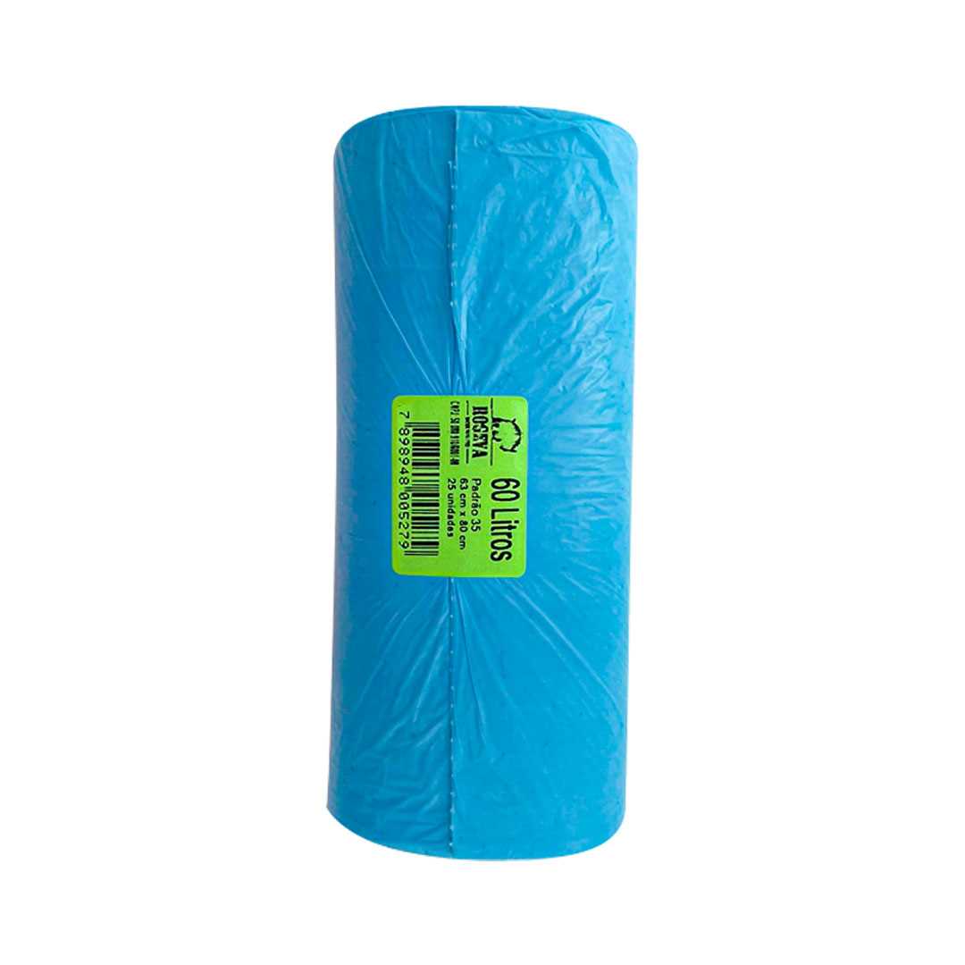Imagem do produto Saco Lixo Rolo 60L Azul C/50 Rogeva