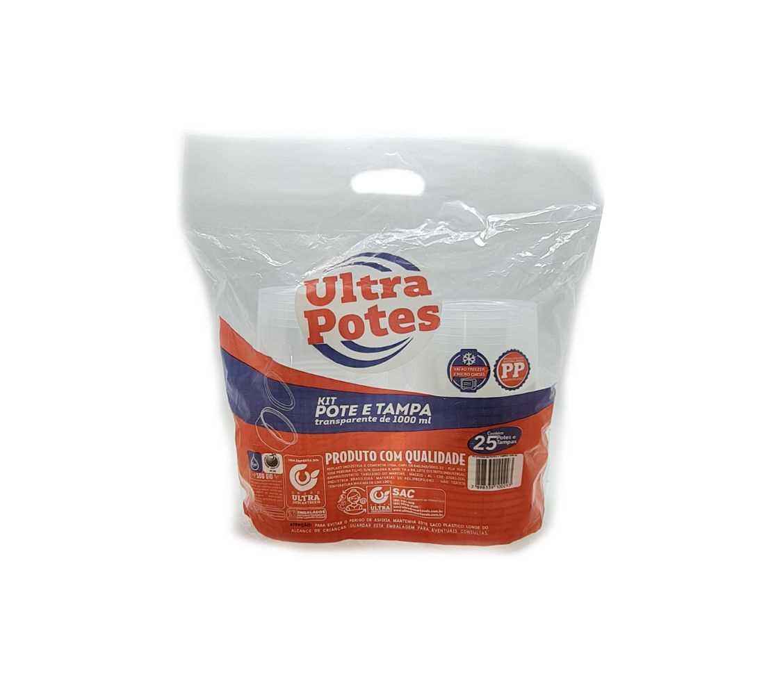 Imagem do produto Kit Pote/Tampa 1000 Ml 12X25 Ultra