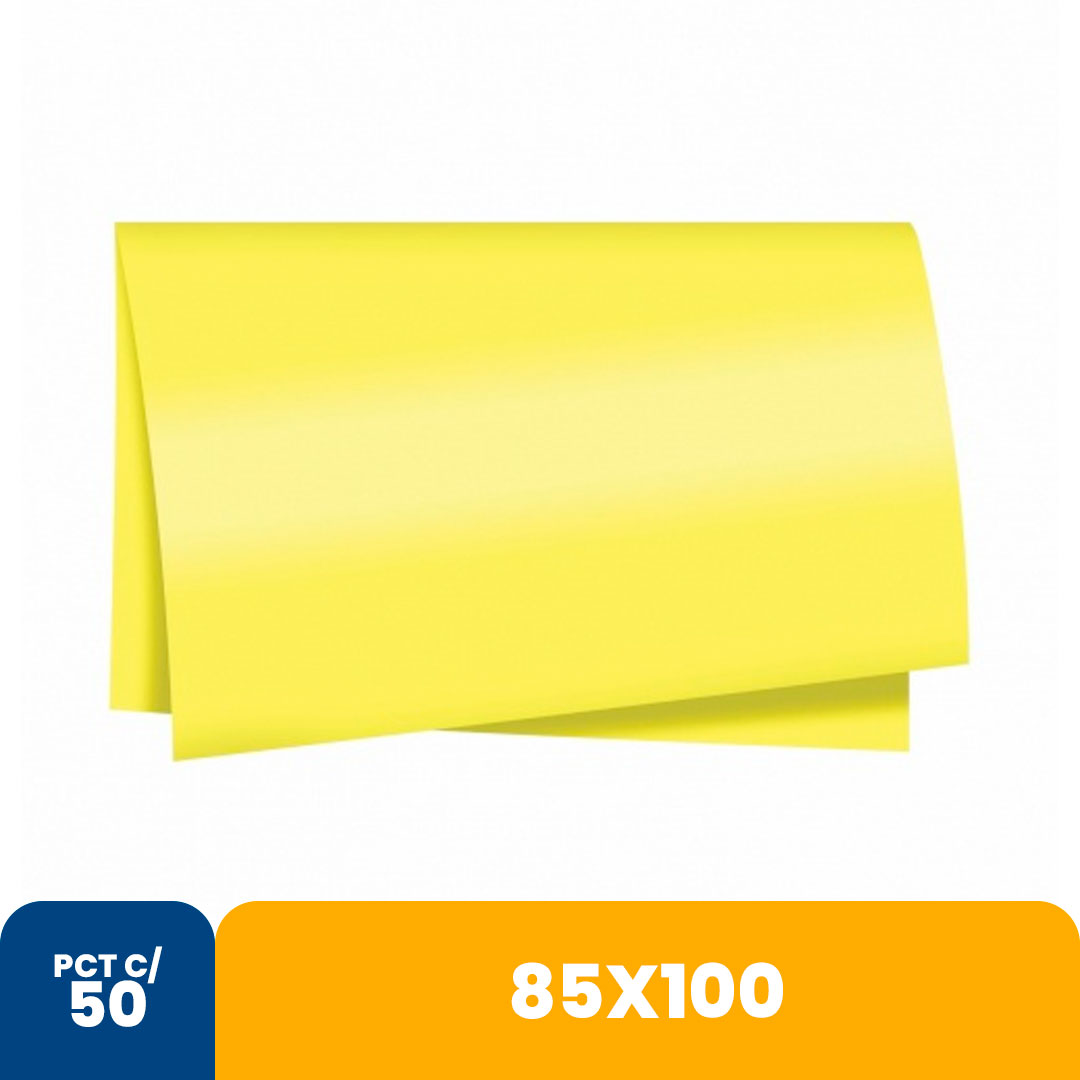 Imagem do produto Celofane Poli Liso Incolor 85x100cm Com 50 - Amarelo