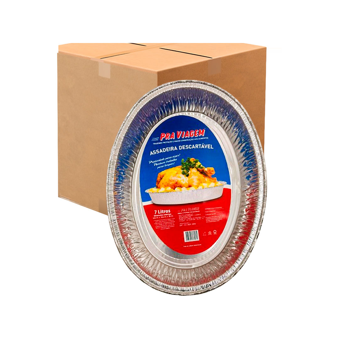 Imagem do produto Assadeira Pra Viagem Oval 7 L C/20 Un