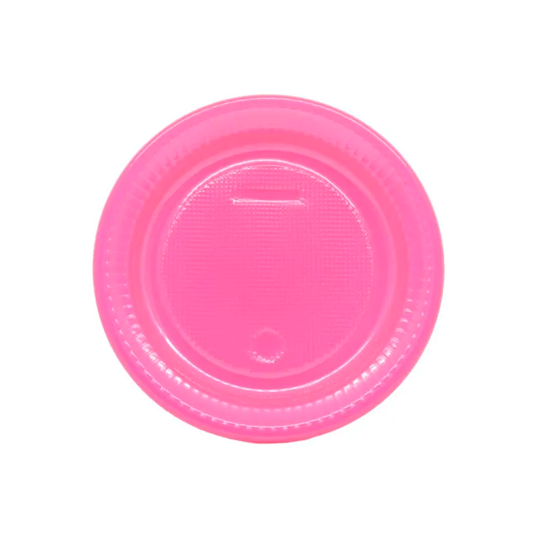 Imagem do produto Prato Plástico Pr 15 50x10 Bello Festa - Rosa Neon