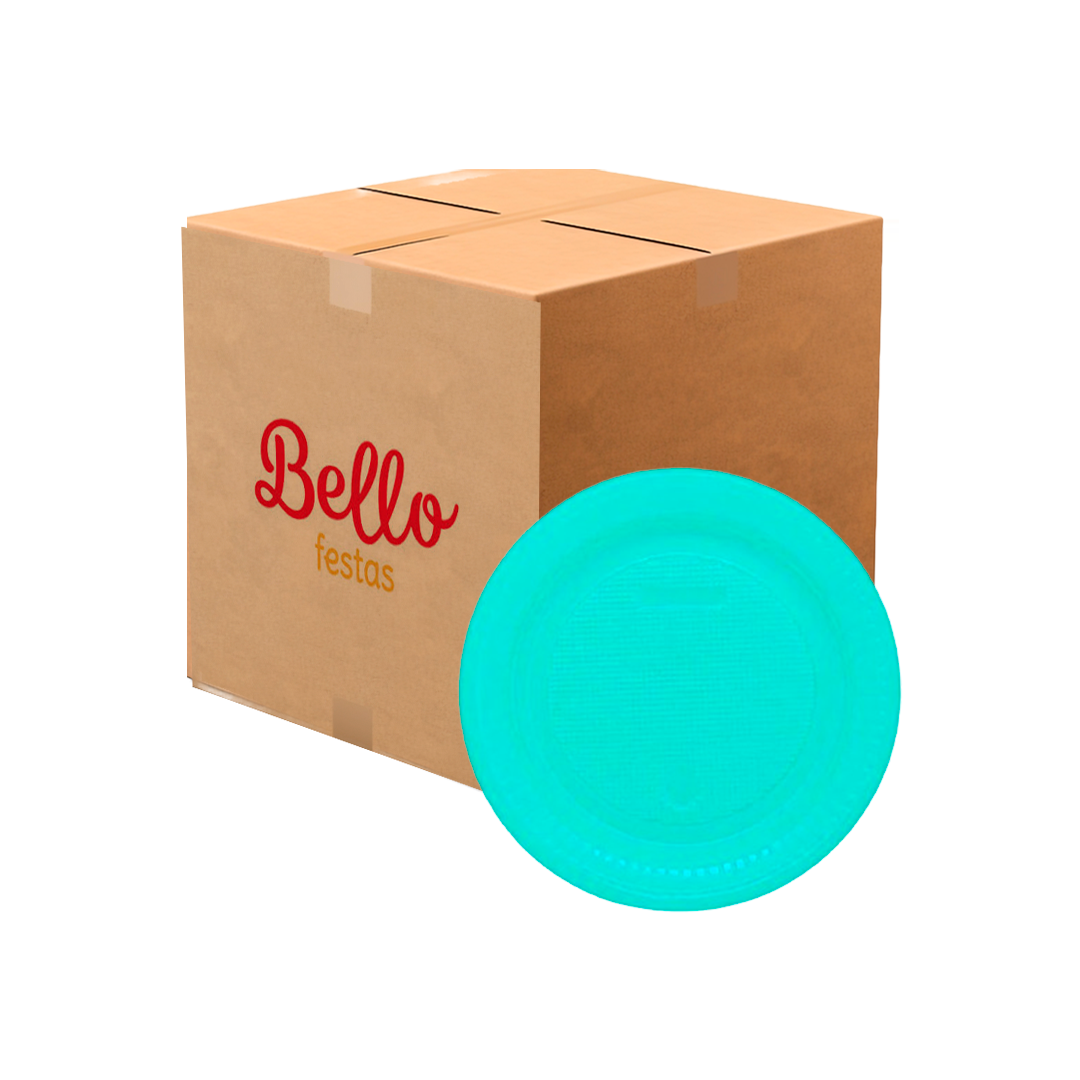 Imagem do produto Prato Plástico Pr 15 50x10 Bello Festa - Azul Tifany