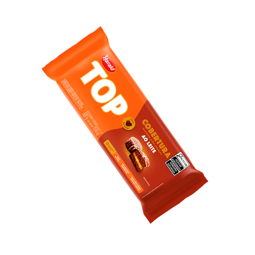 Imagem do produto Cobertura Barra Harald Top 500 G - Ao Leite
