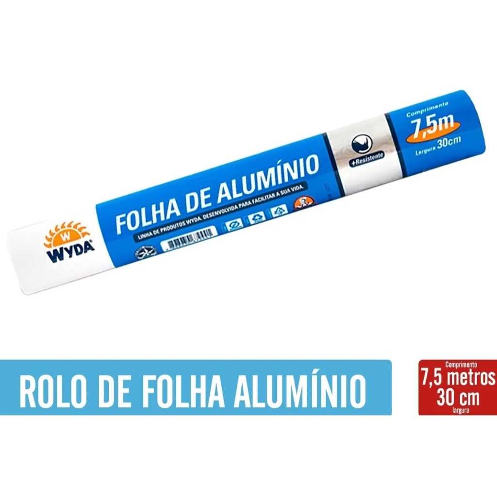 Imagem do produto Rolo Aluminio 7,5X0,30 Wyda Cx/25 Un