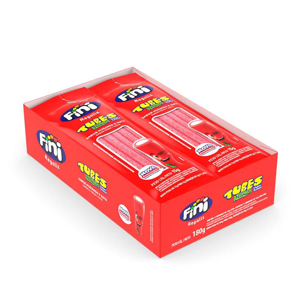 Imagem do produto Bala Tubes Fini 80g - Morango Cítrico