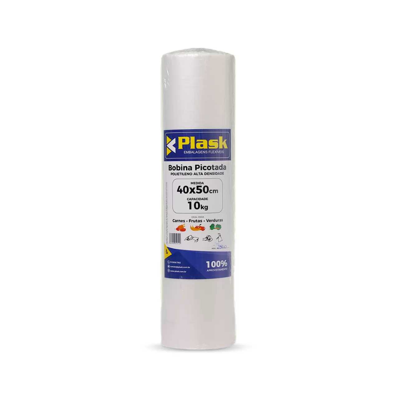 Imagem do produto Bobina Picotada Plask 40X50X0,004 Kg