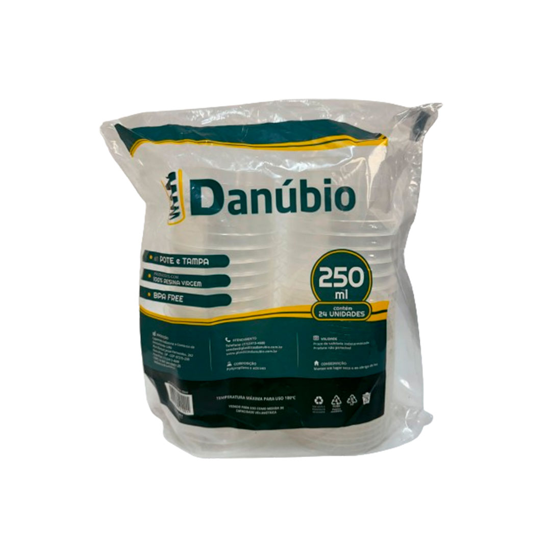 Imagem do produto Kit Pote/sobre-tampa 250 Ml 18x24 Danubio