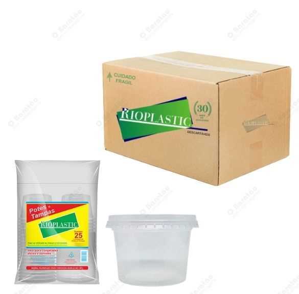 Imagem do produto Kit Pote/Tampa 1800ml Cx/12 C/15 Rioplast
