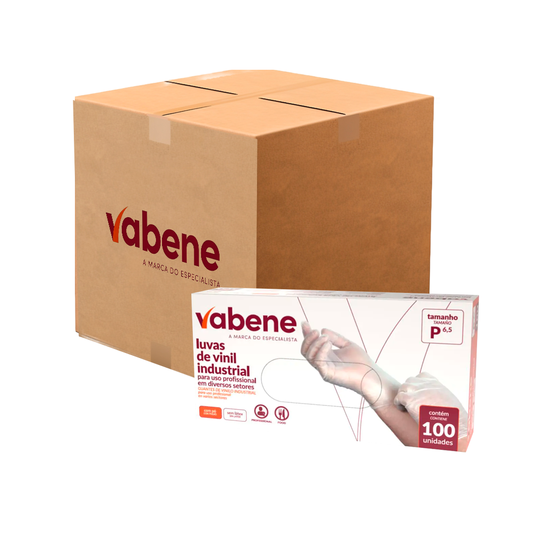 Imagem do produto Luva Vinil C/Pó Vabene 10X100 - P