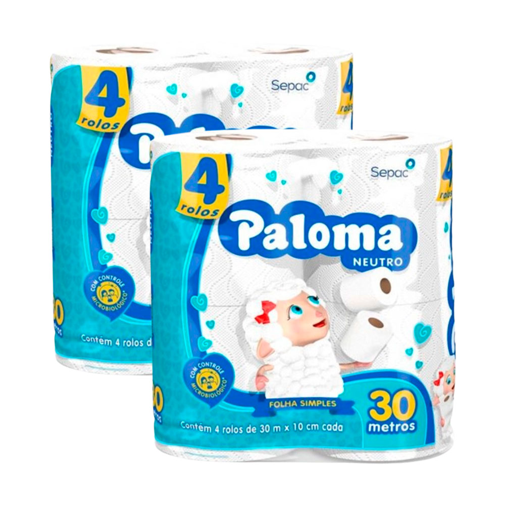 Imagem do produto Papel Higiênico Paloma F Simples 30m 16x4 - Neutro