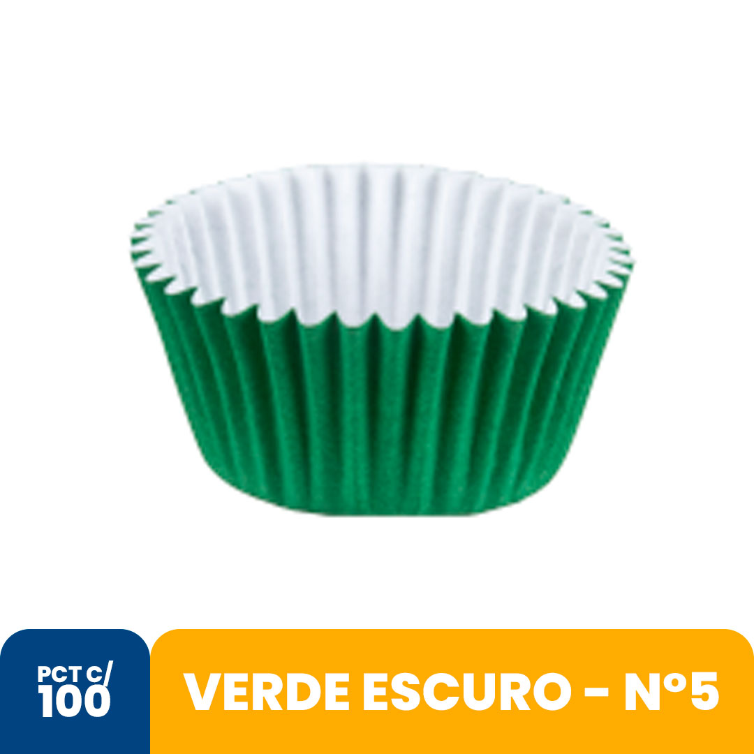 Imagem do produto Forminha Papel N5 Regina Com 100 - Verde Escuro