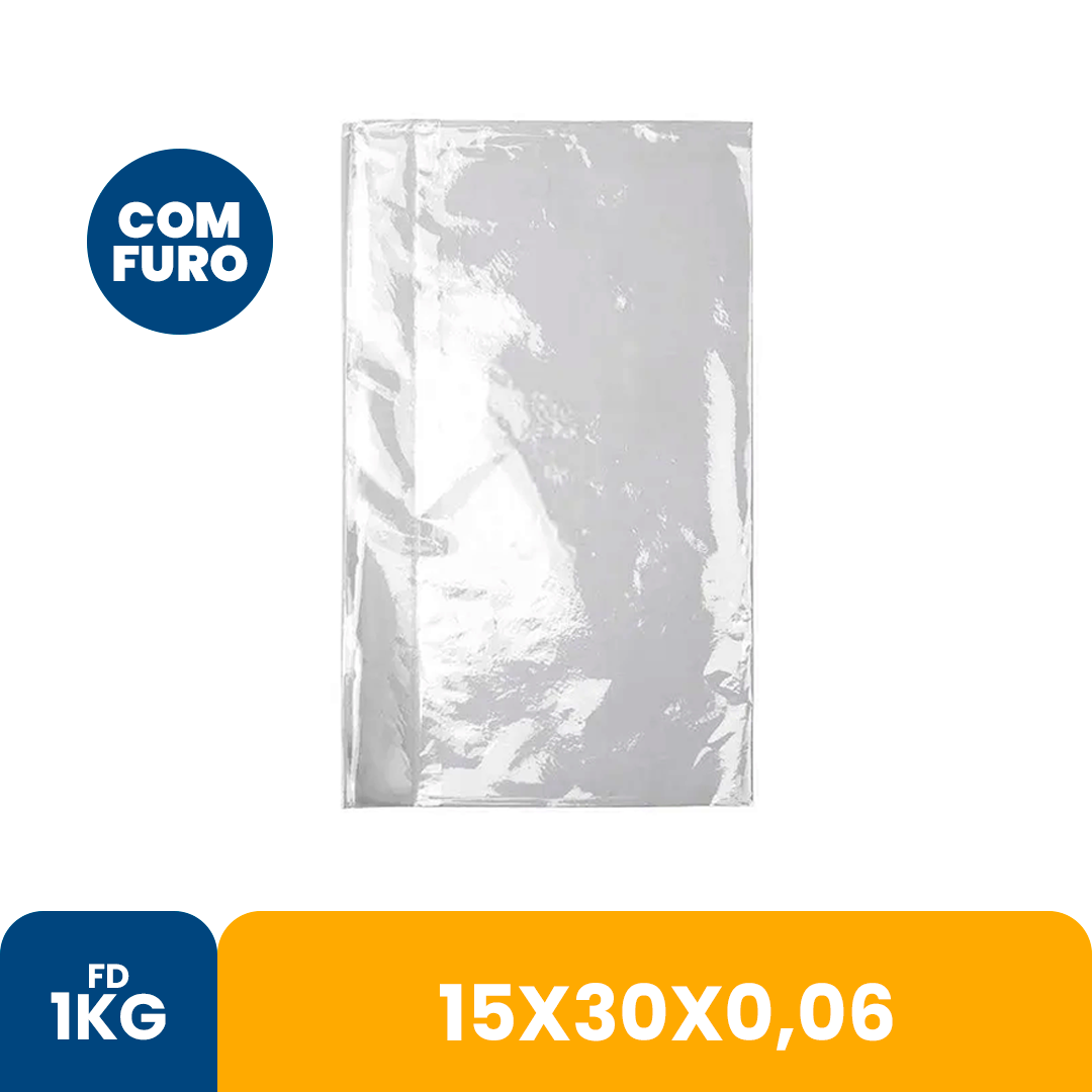 Imagem do produto Saco BD Forcepack 15x30x006 Com 370 - Com Furo