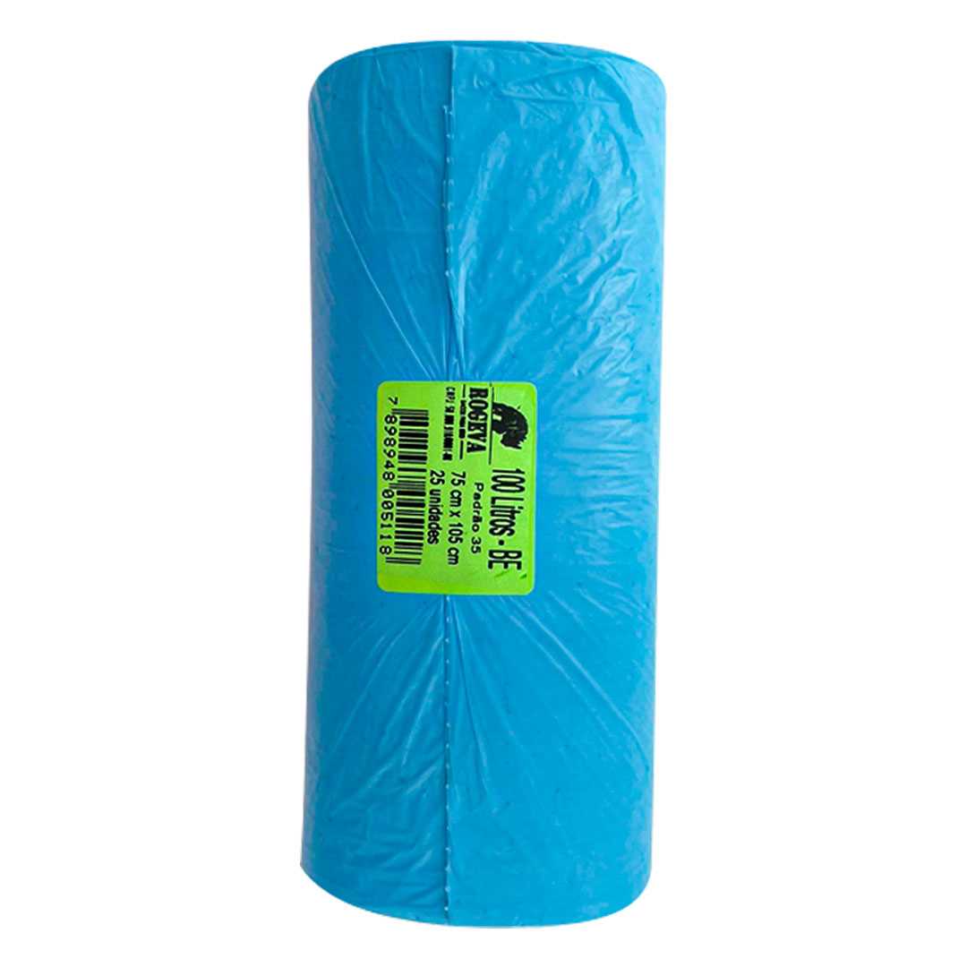 Imagem do produto Saco Lixo Rolo 100L P27 Azul C/25 Rogeva