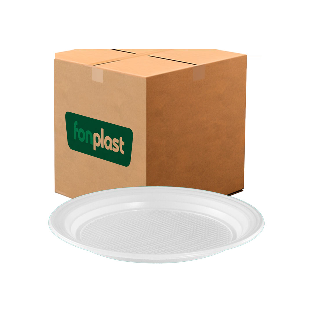 Imagem do produto Prato Plast Pr 15 Fonplast C/10 - Branco