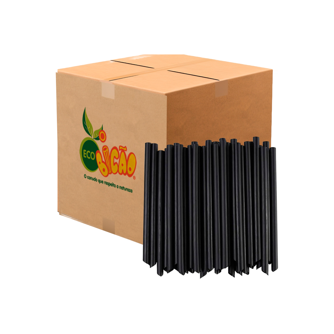 Imagem do produto Canudo Bio Jumbo 200X11mm C/100 Bicao - Preto