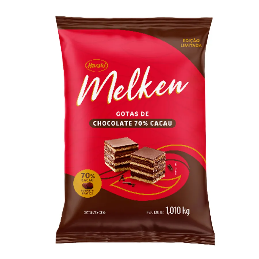 Imagem do produto Chocolate Gotas Melken 70% 1,010kg