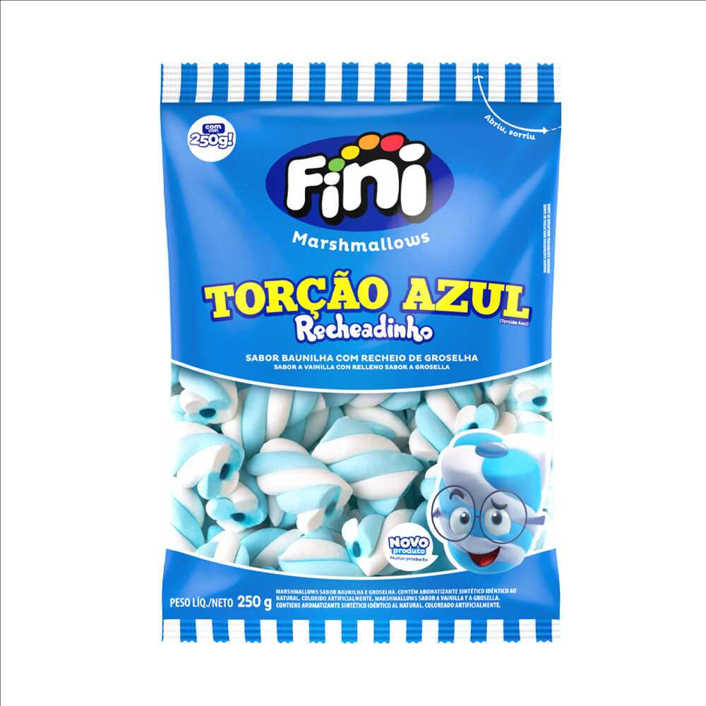 Imagem do produto Marshmallow Fini 250g - Recheado Azul e Branco