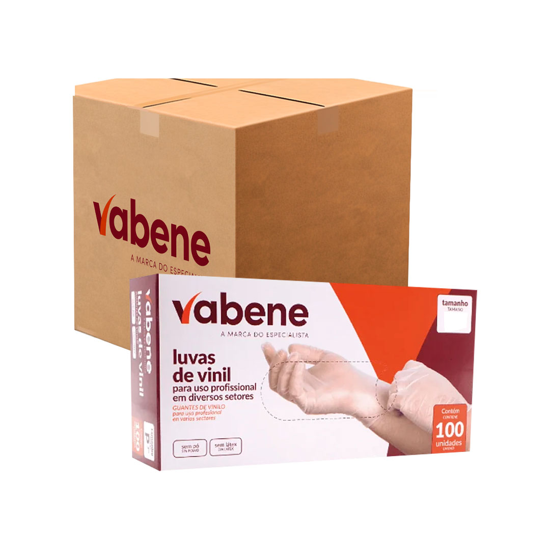 Imagem do produto Luva Vinil S/Pó Vabene 10X100 - P