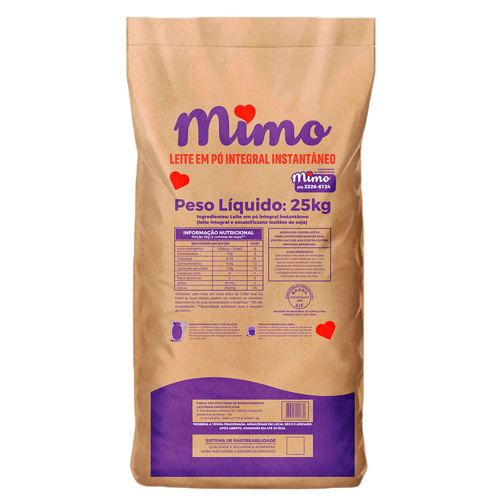 Imagem do produto Leite Em Po Integral Mimo 25 Kg