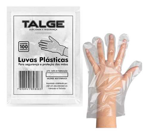 Imagem do produto Luva Plástica Descartável Talge C/100