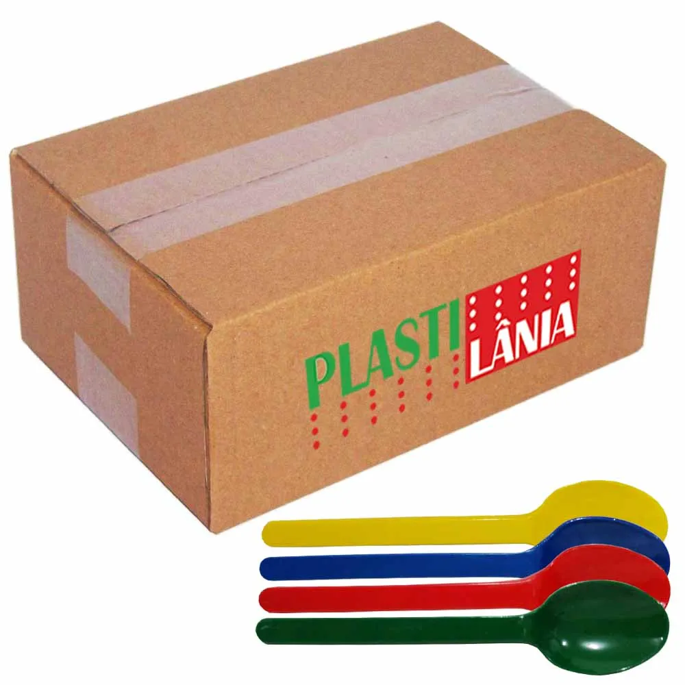 Imagem do produto Colher Sobremesa C/1000 Plastilania - Colorido