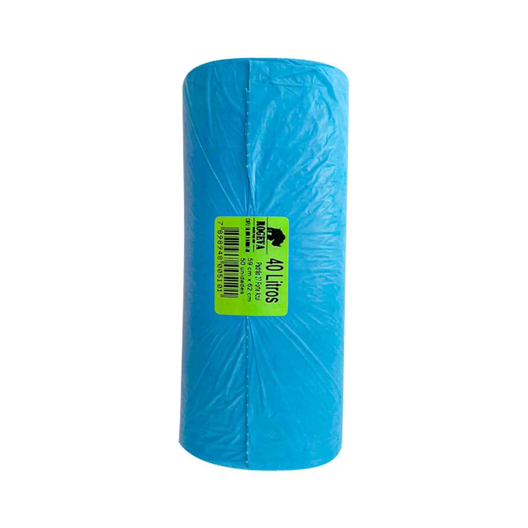 Imagem do produto Saco Lixo Rolo 40L Azul C/50 Rogeva