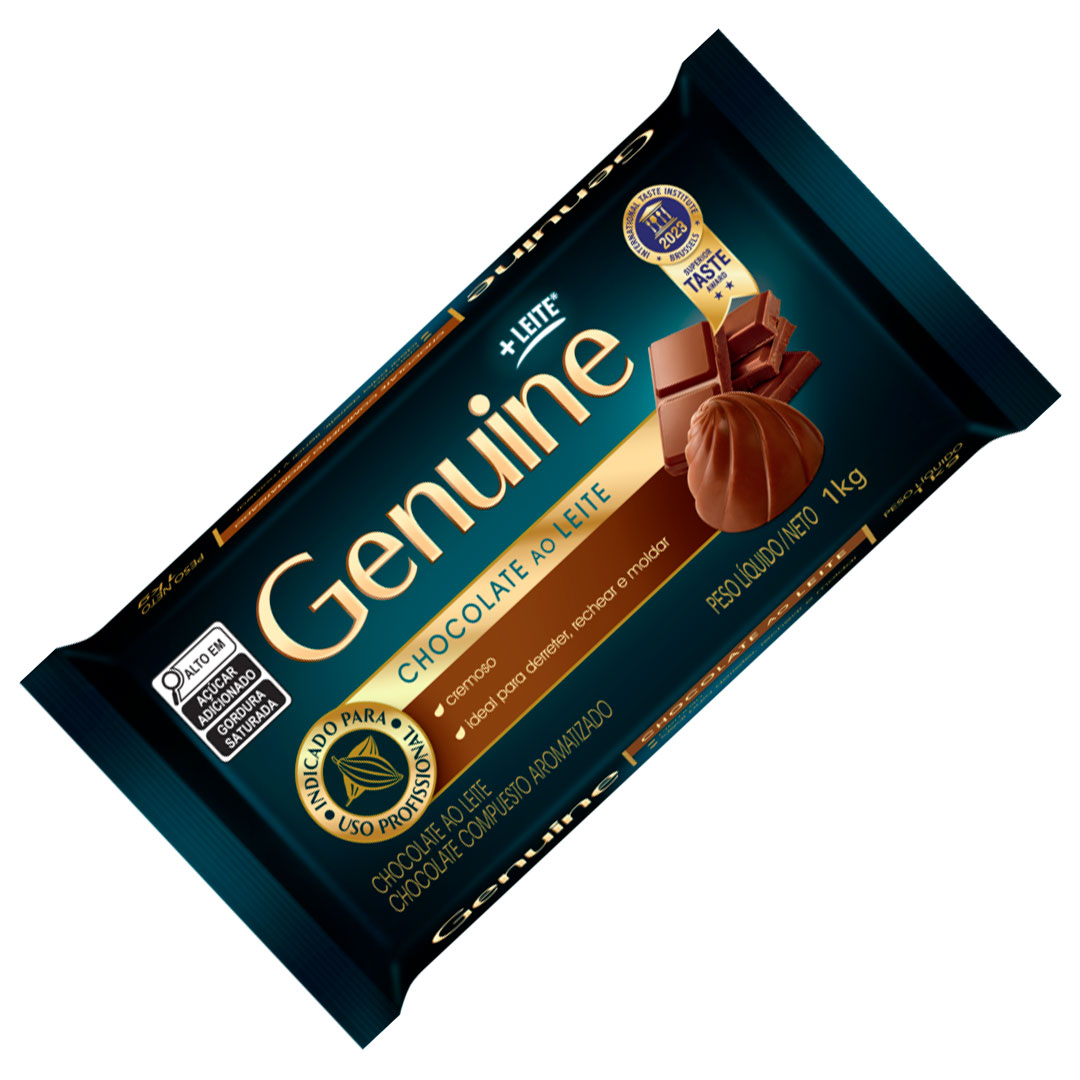 Imagem do produto Chocolate Barra Genuine 1Kg - Ao Leite