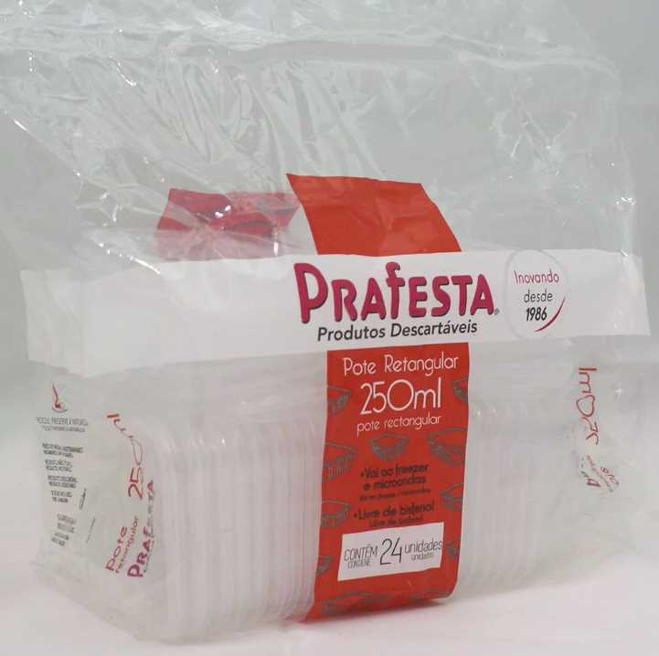 Imagem do produto Pote Retang 250ml C/Tampa 06X24