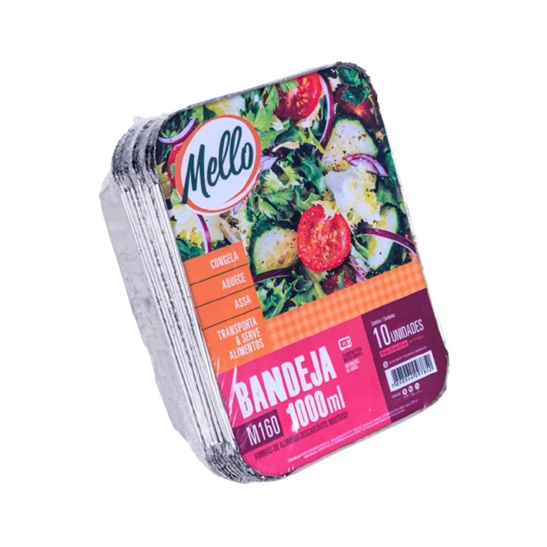 Imagem do produto Bandeja Alumínio 1000ml M160 C/10 Mello