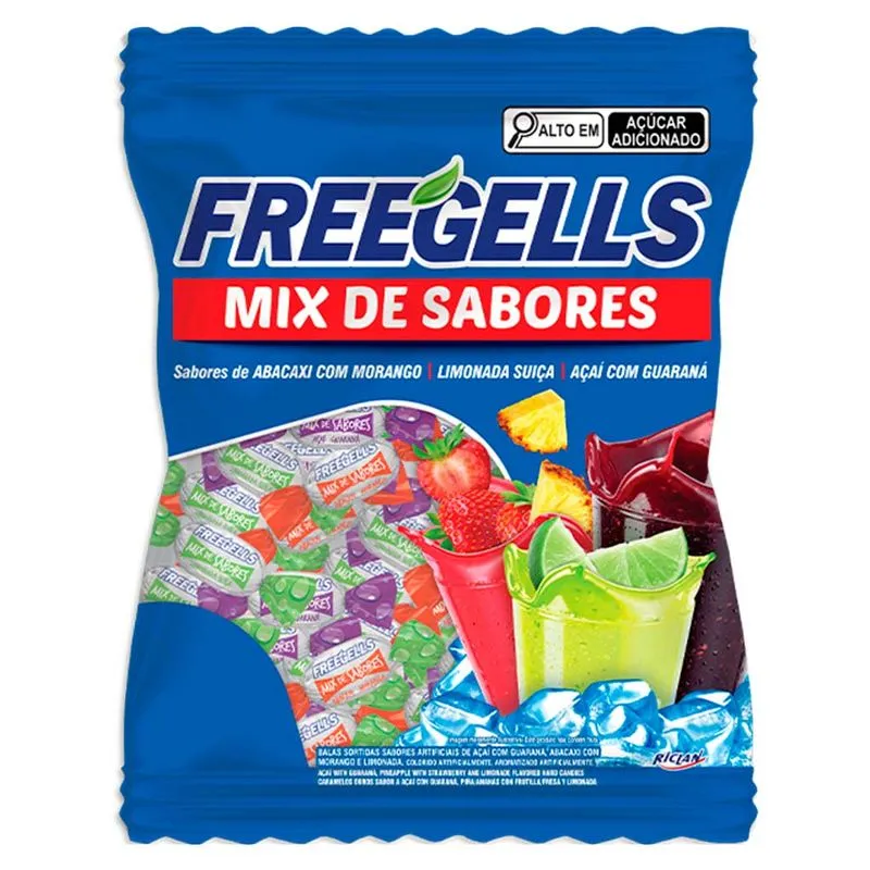 Imagem do produto Bala Dura Freegells 475g - Mix Sabores