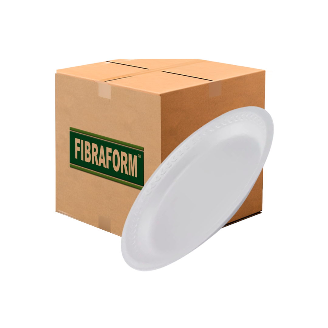 Imagem do produto Prato Isopor Raso 23cm Cx/10 C/25 Fibrafo