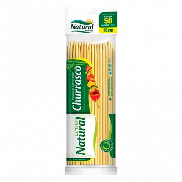 Imagem do produto Espeto Bambu 18cm Natural C/50 Cx/100