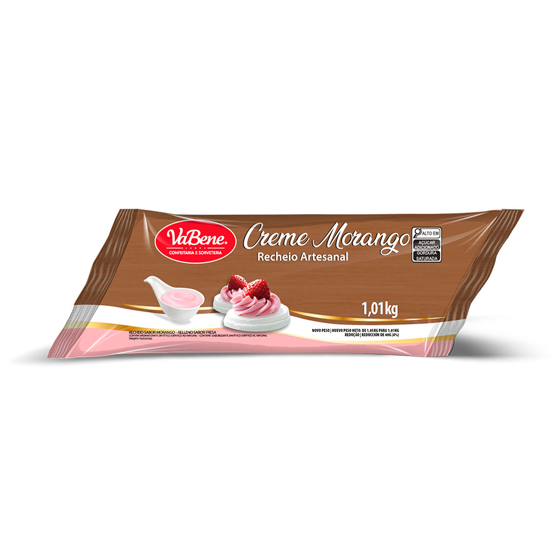 Imagem do produto Recheio Artesanal Creme 1,01kg Vabene - Morango