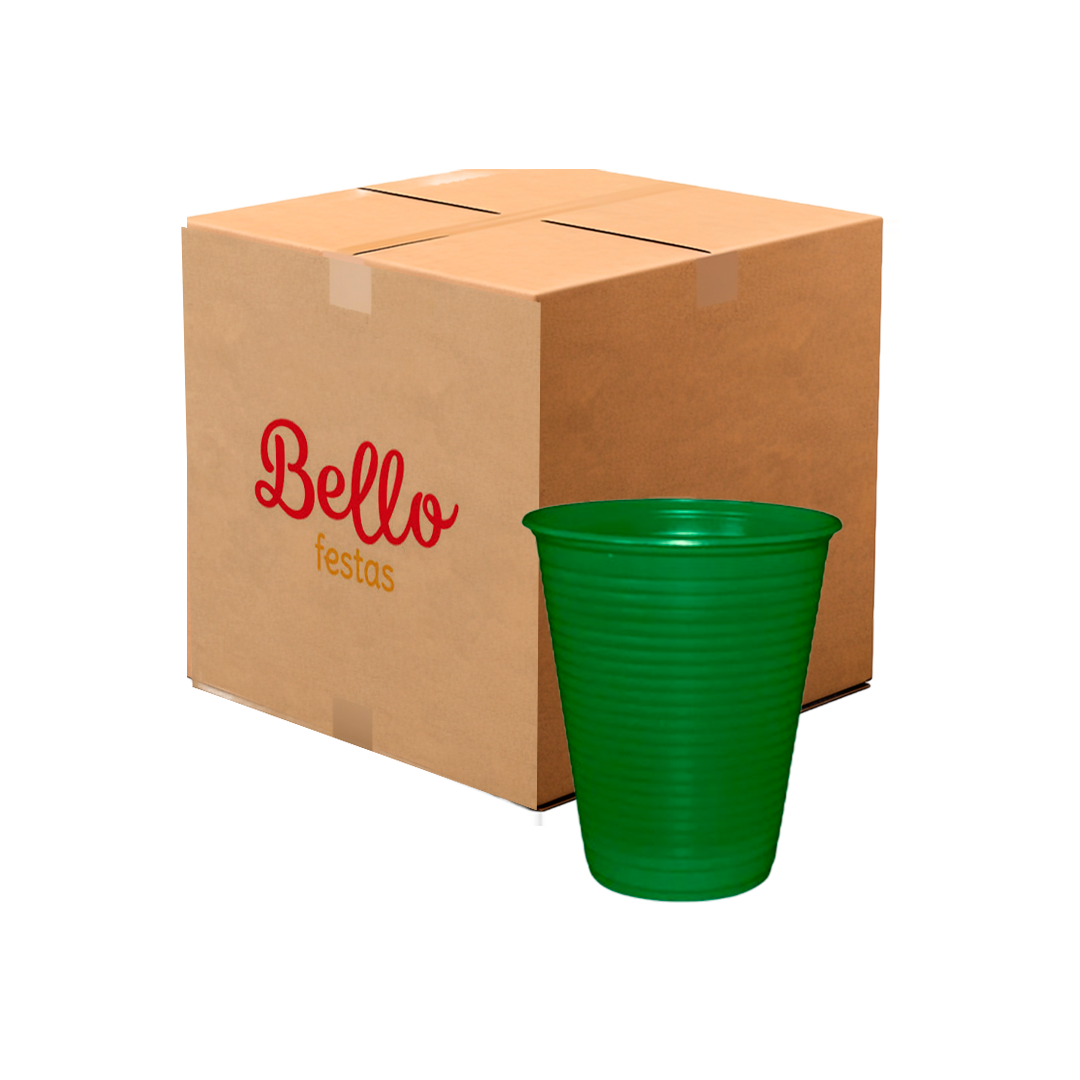 Imagem do produto Copo Plástico 200ml Com 50 Caixa 40 Bello Festa - Verde