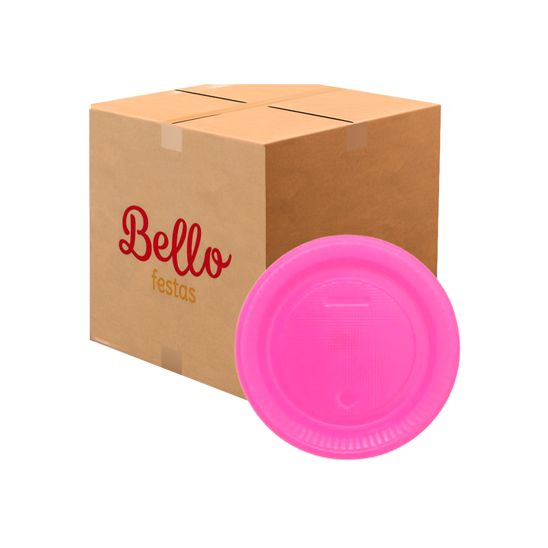 Imagem do produto Prato Plástico Pr 15 50x10 Bello Festa - Pink
