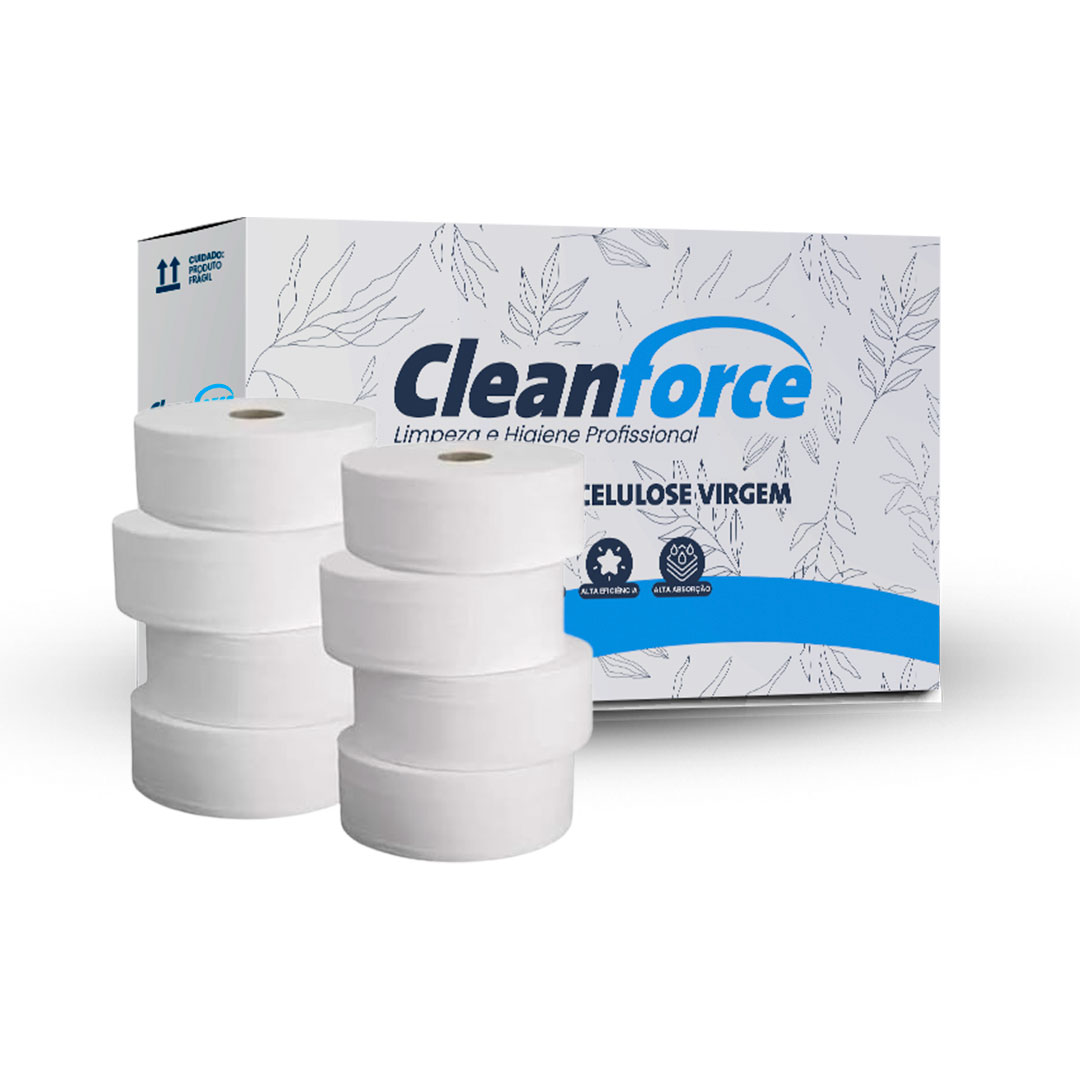 Imagem do produto Papel Higiênico Rolão Folha Dupla 8X250m Cleanforce