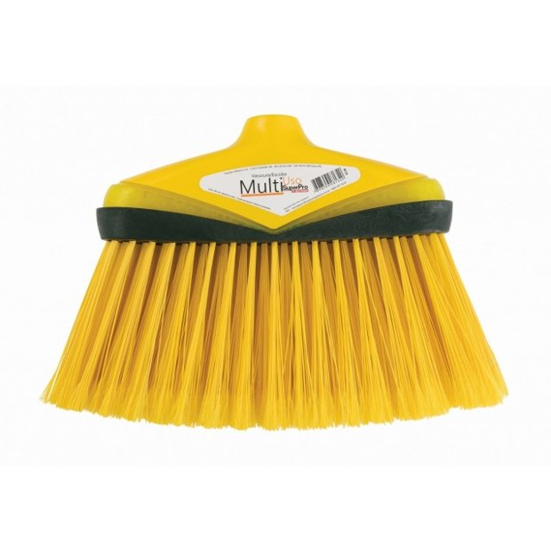 Imagem do produto Vassoura Multiuso Plástico Com Cabo - Amarelo