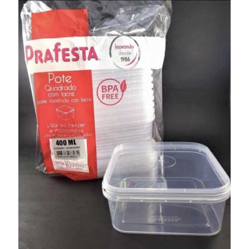 Imagem do produto Pote Quad.C/Lacre 400 Ml 20 X10 Prafesta - X