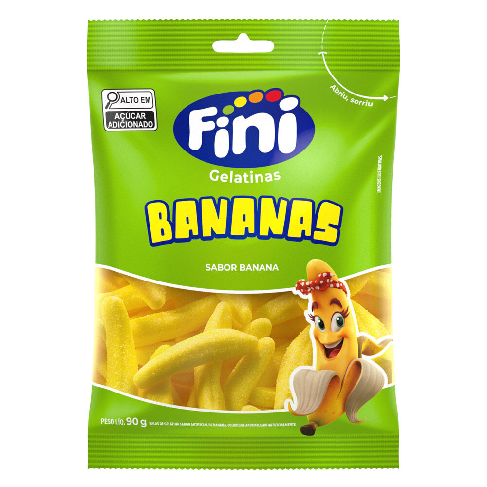 Imagem do produto Bala De Gelatina Fini 80g - Bananas