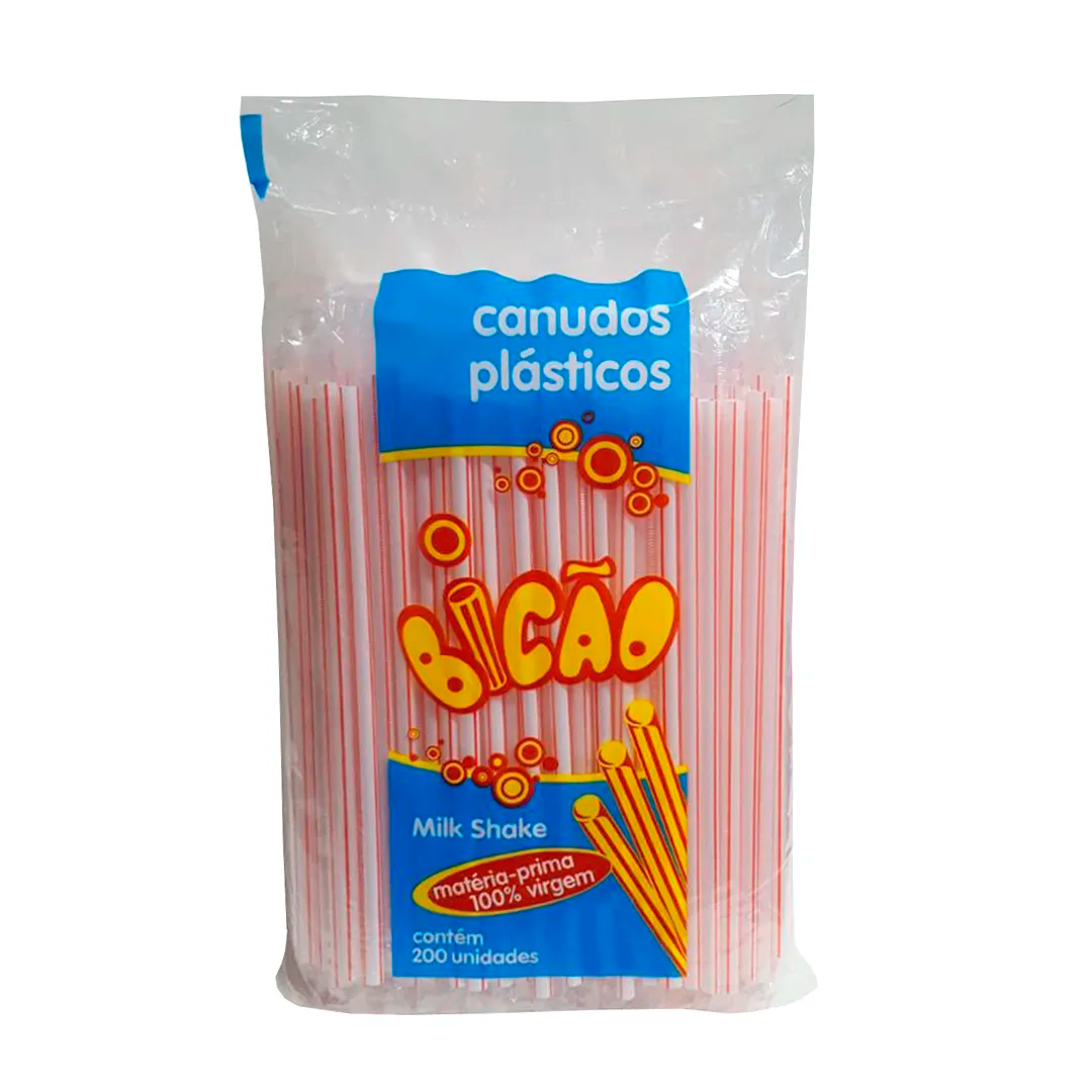 Imagem do produto Canudo Bio 200X6mm Milkshake 10X200 Bicao