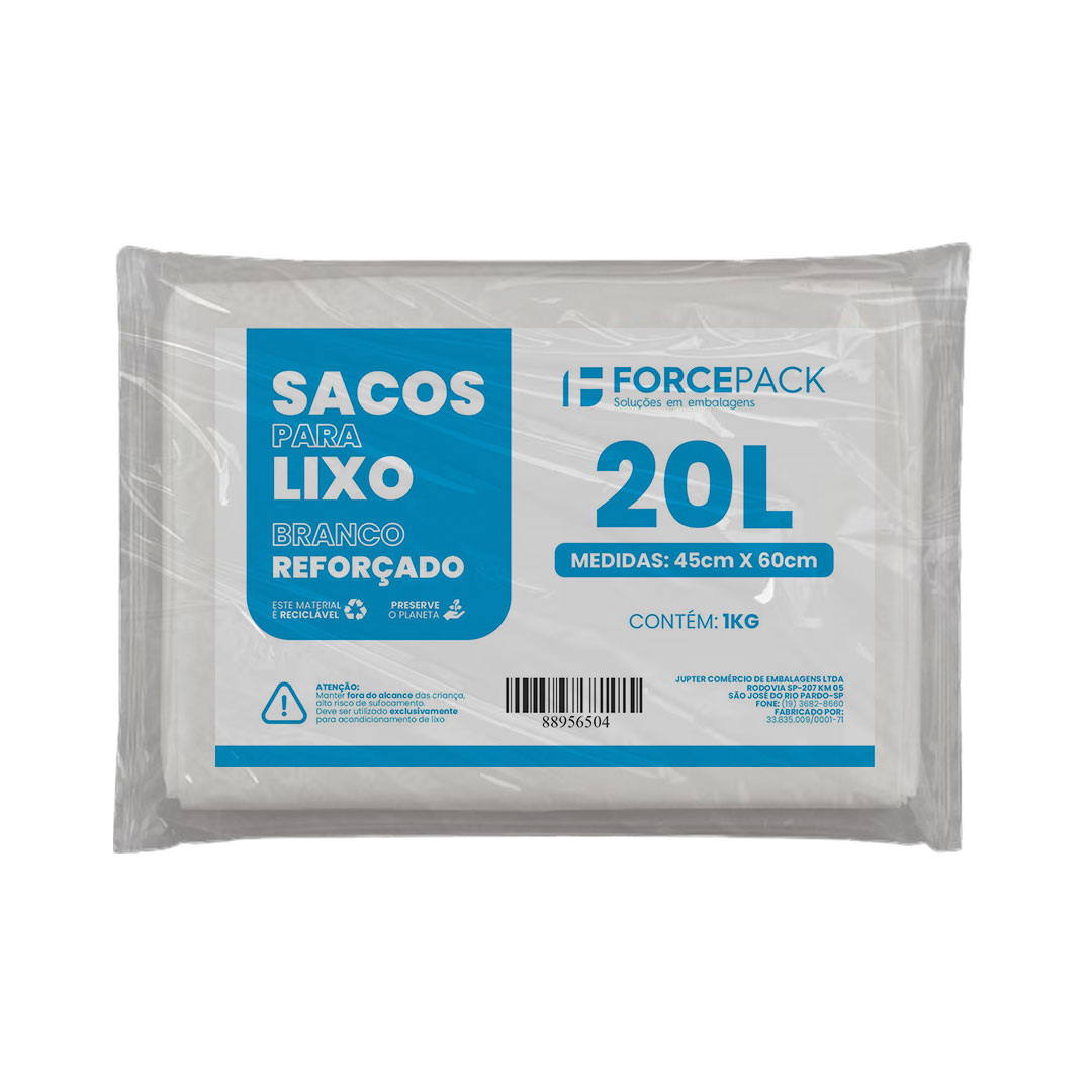 Imagem do produto Saco Lixo Leitoso 20 L C/1Kg Forcepack