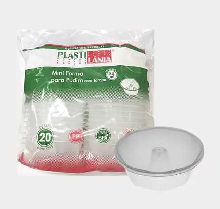 Imagem do produto Mini Forma Pudim C/Tpa C/20 Cx/16 Plastil