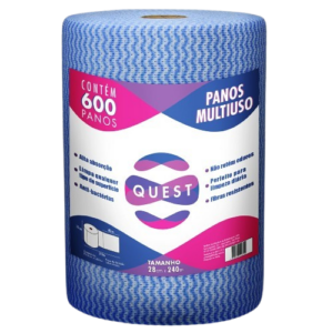 Imagem do produto Pano Multiuso 28Cm/600 Panos /300M Quest - Azul