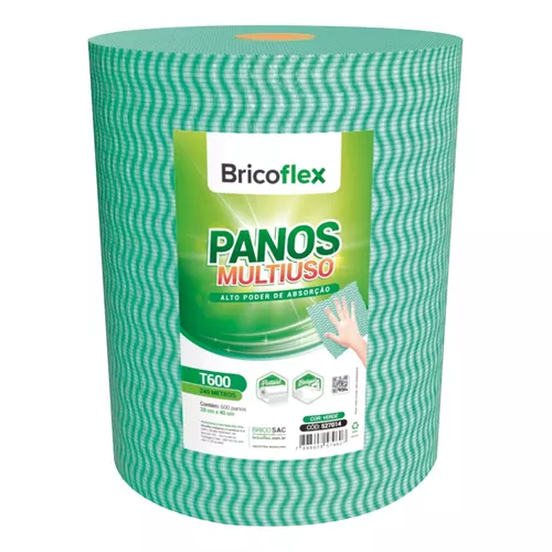 Imagem do produto Pano Multiuso Com 600 Panos 28x240m Bricofl - Verde