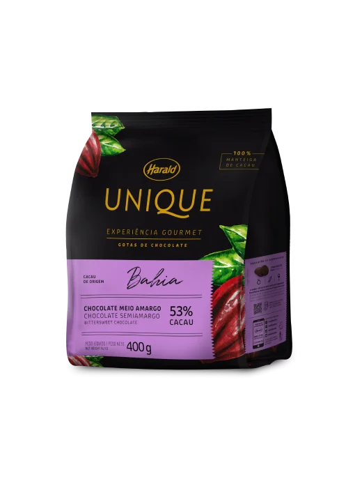 Imagem do produto Chocolate Gotas Harald Unique 400G - Bahia 53%