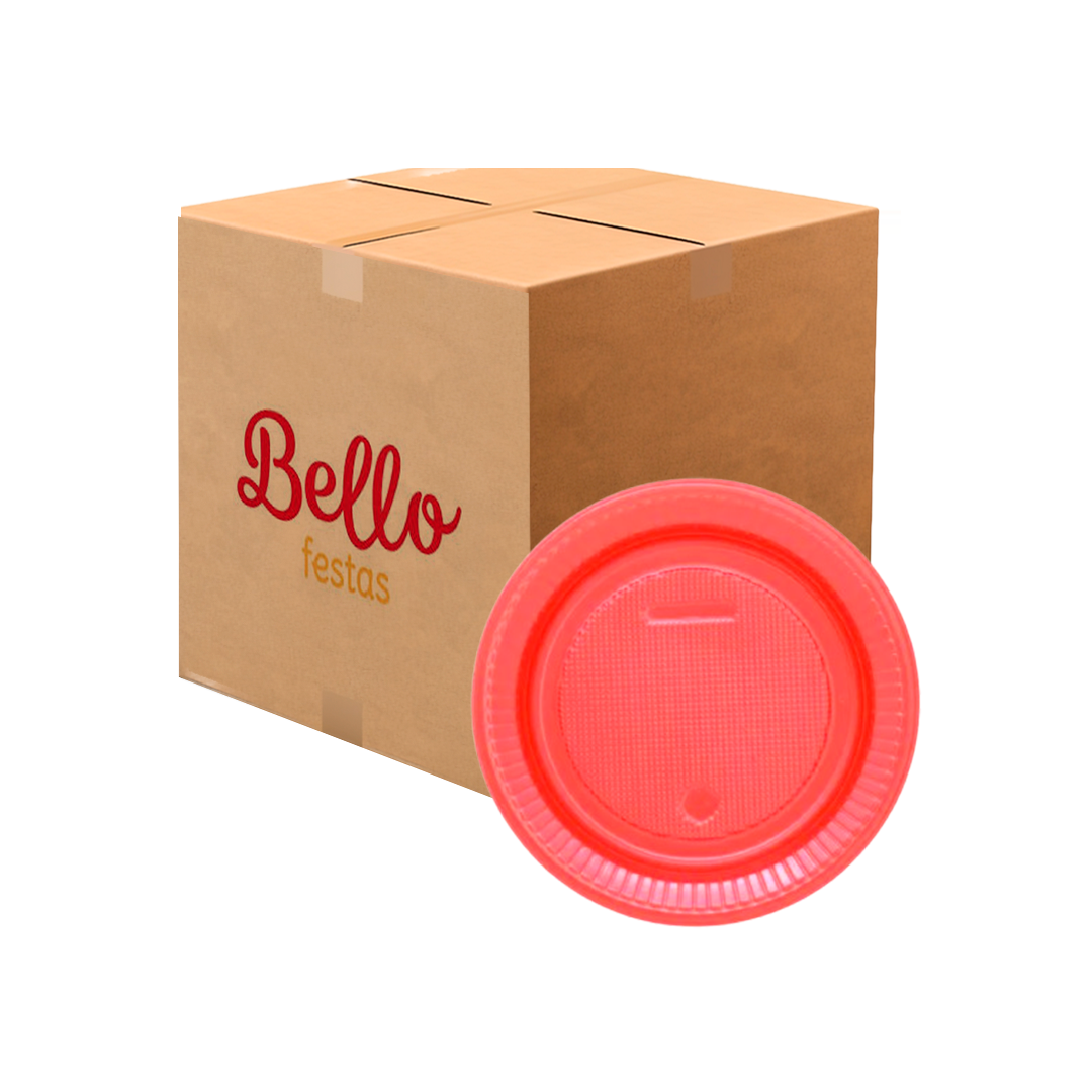 Imagem do produto Prato Plástico Pr 15 50x10 Bello Festa - Vermelho