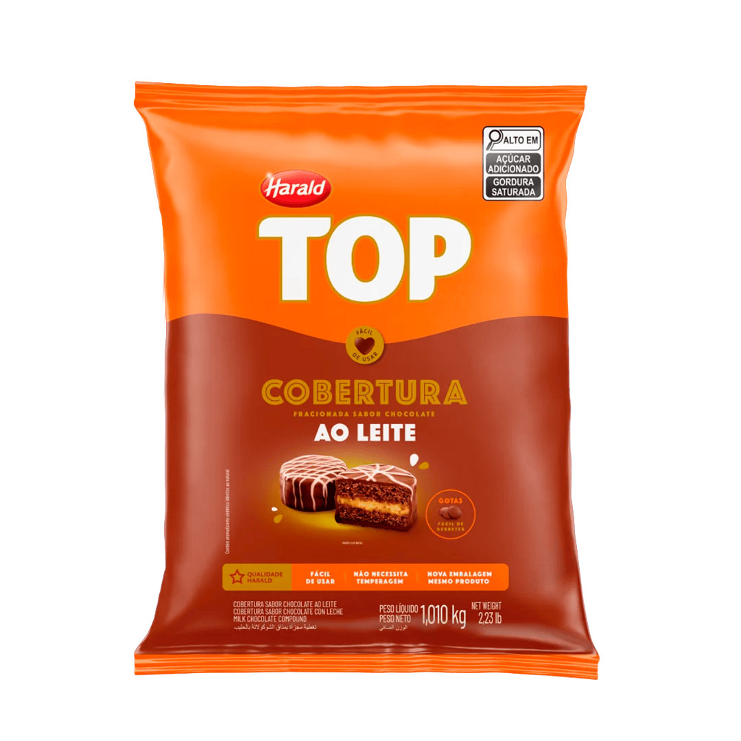 Imagem do produto Cobertura Gotas Harald Top 1,010Kg - Ao Leite
